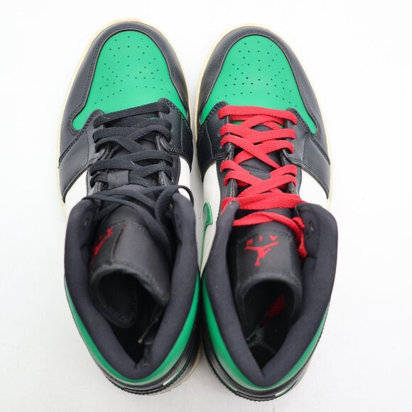 Nike Air Jordan 1 Men’s Size 10.5 Mid Pine Green Black Sneakers 554724-067 - Picture 7 of 10